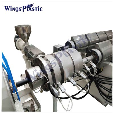 Cadena de producción plástica del tubo de la máquina PE del extrusor del tubo del HDPE de PPR PP 150-220kg/H