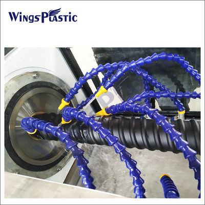 Máquina de extrusión de tuberías corrugadas de plástico HDPE prestrensada Máquina de tuberías espirales de carbono