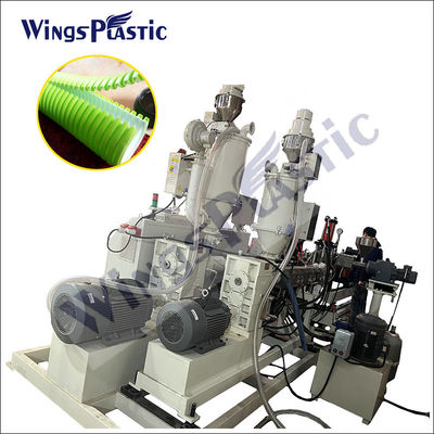 Línea de producción de tuberías onduladas de PE de 17m*2M*2.8m con sistema de control PLC
