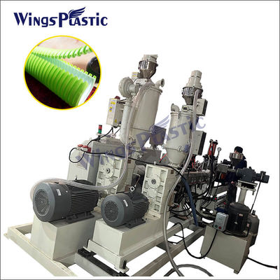 Máquina de extrusión de tuberías de plástico ondulado de doble pared de HDPE PVC