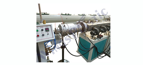 Línea de extrusión de tuberías de plástico de refrigeración por aire de control PLC para tuberías HDPE PPR PERT MPP