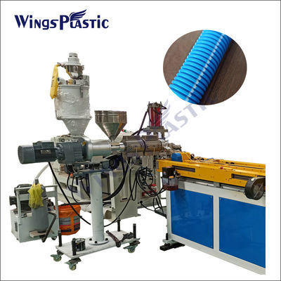 Máquina de extrusión de tuberías onduladas de PVC de PE de plástico PP de pared única de alta velocidad