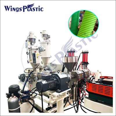 Máquina de extrusión de tuberías de polietileno ondulado de plástico Hdpe Pp de tornillo único