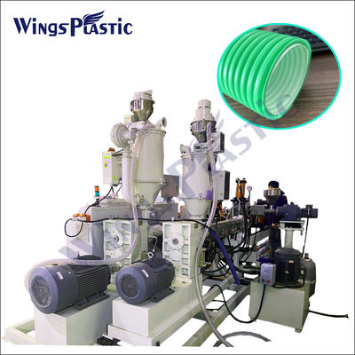 Máquina de extrusión de tuberías de polietileno ondulado de plástico Hdpe Pp de tornillo único