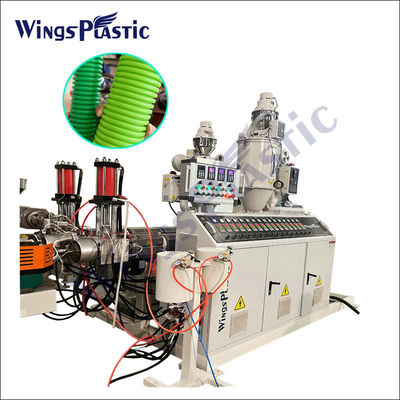 Máquina de extrusión de tuberías onduladas de PE PVC HDPE 180 kg/h Capacidad
