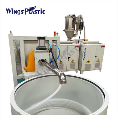 Máquina de extrusión de manguera de protección de envoltura en espiral hidráulica de plástico Hdpe Pp Pe