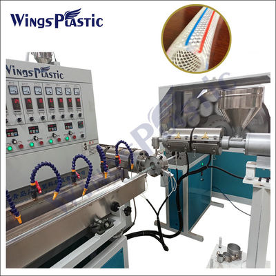 Automatización Máquina de fabricación de tuberías reforzadas con fibra transparente de manguera trenzada de PVC
