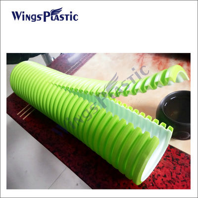El PE acanalado instala tubos la cadena de producción pared del doble del HDPE acanaló la cadena de producción del tubo