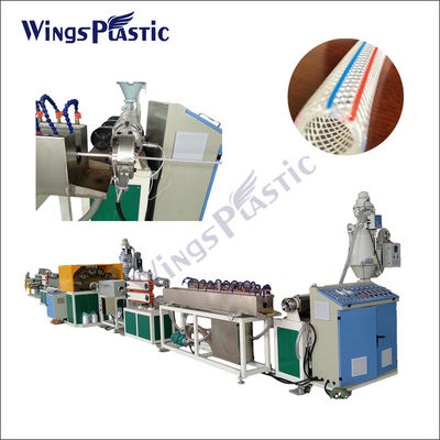Máquina de fabricación reforzada tubo de alta presión plástico automático de la protuberancia del tubo del pvc de la máquina de la manguera de la fibra del PVC que trenza