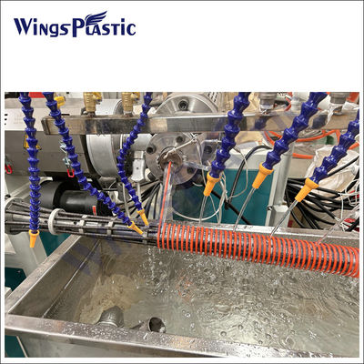 Línea de extrusión de manguera de succión de PVC, línea de producción de manguera reforzada en espiral, máquina de extrusión de tuberías